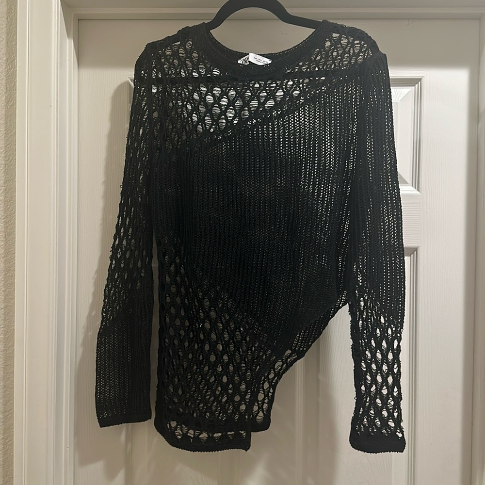 Zara Mesh Knit Sweater